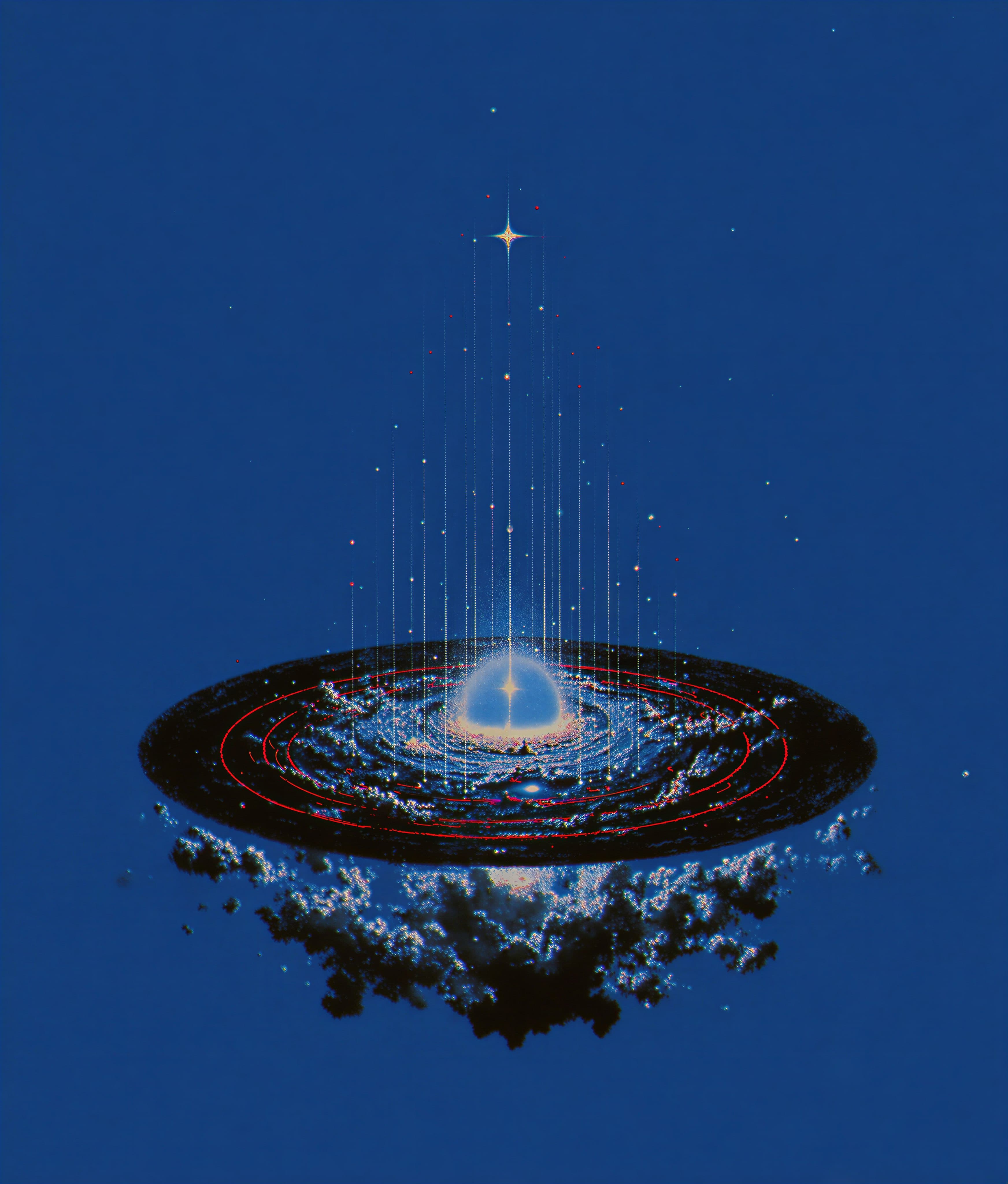 Abstract blue cover artwork